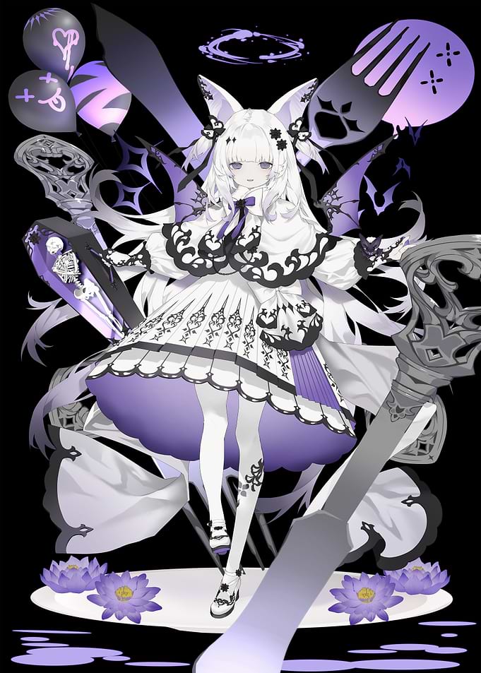 Anime girl with gothic elements