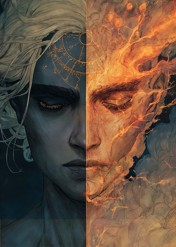 Dual Portrait: Ice and Fire