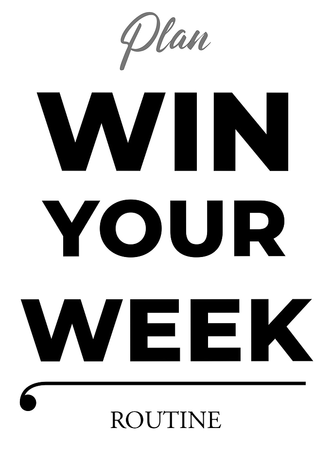 Win Your Week Motivational Text Art – Light Edition