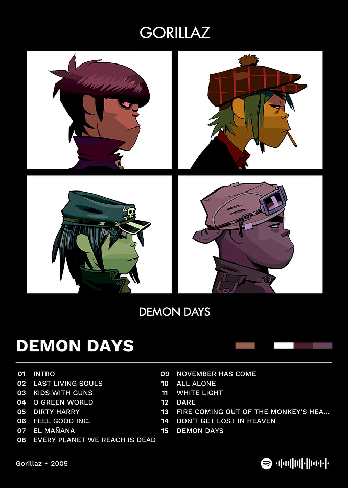 Gorillaz - Demon Days Album Cover