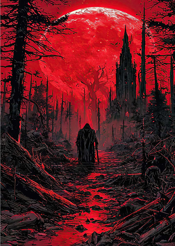 Red Moon Forest Grim Reaper