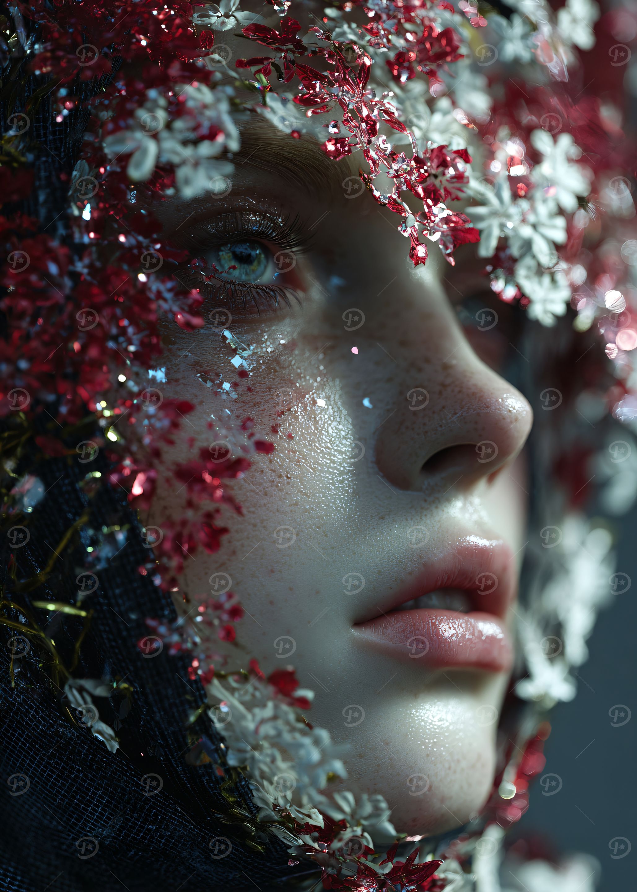 Floral Adorned Portrait