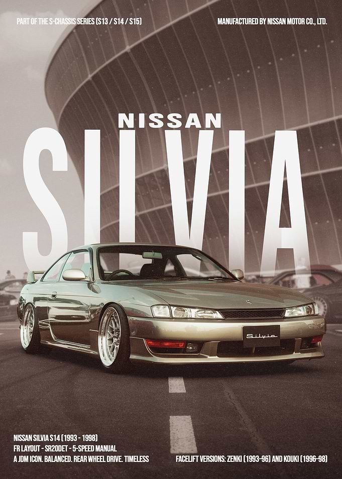 Nissan Silvia S14 Poster