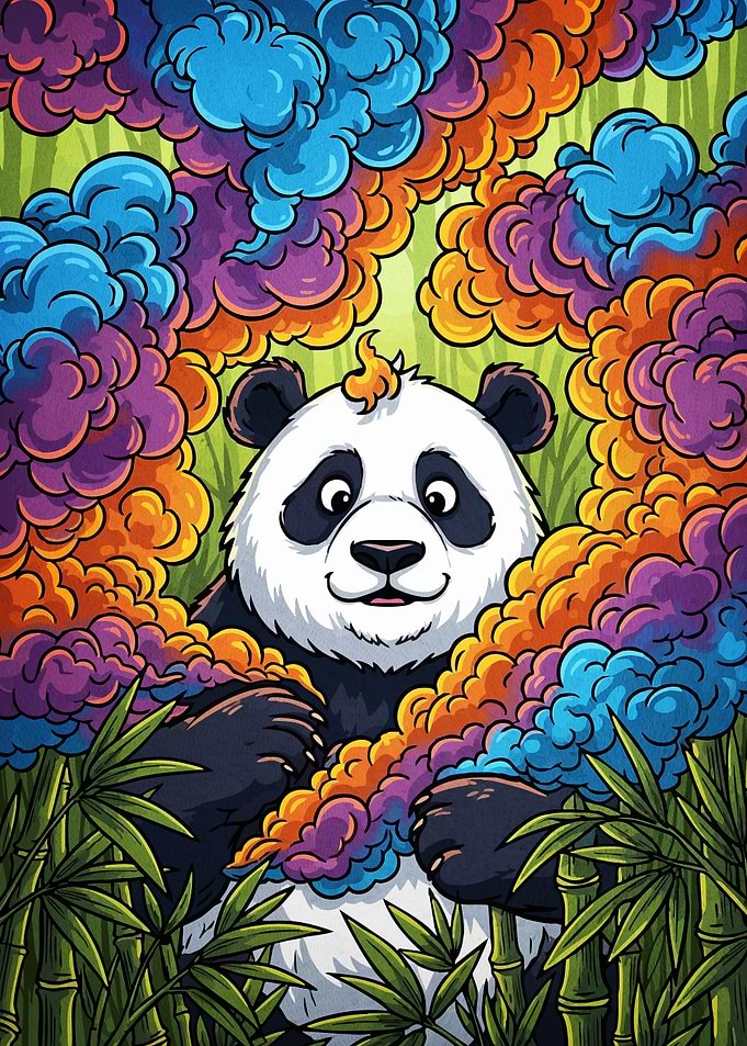 Panda Colorful Smoke