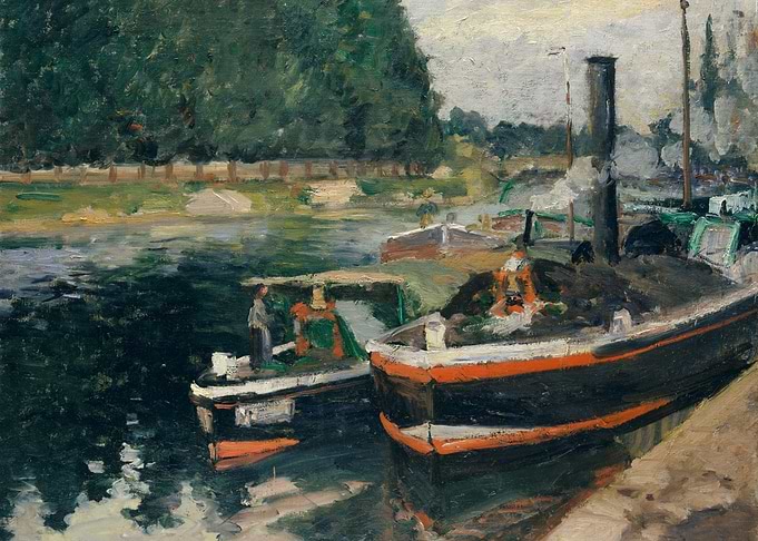 Boats on the River, Painting