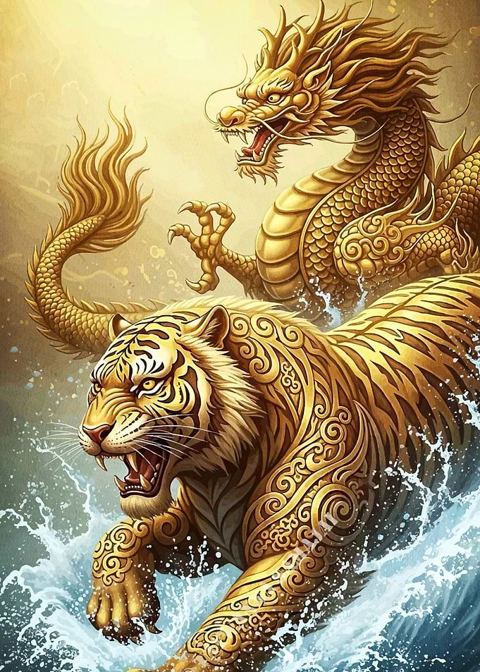 Golden Dragon Tiger Water