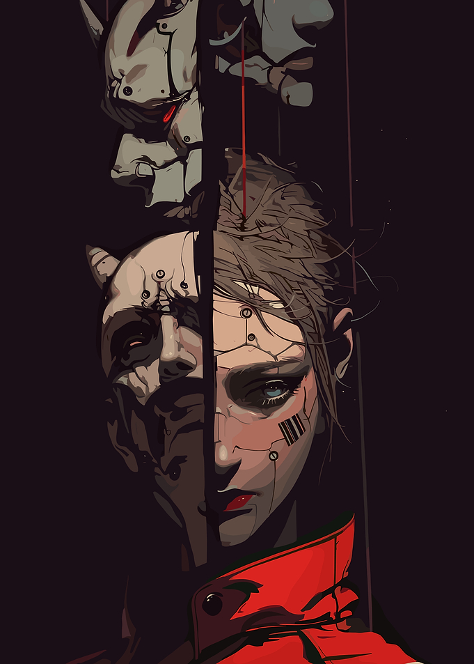 Cyberpunk Portrait with Robotic Elements