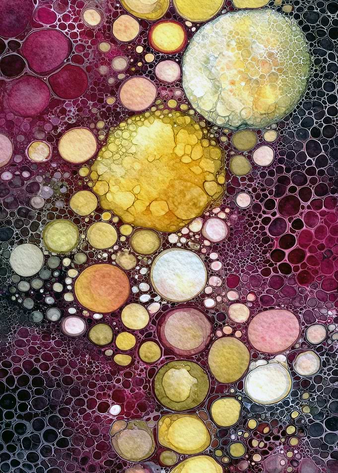 Abstract Watercolor Circles