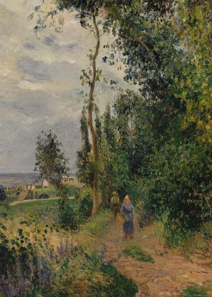 Impressionist Landscape with Figures on Path