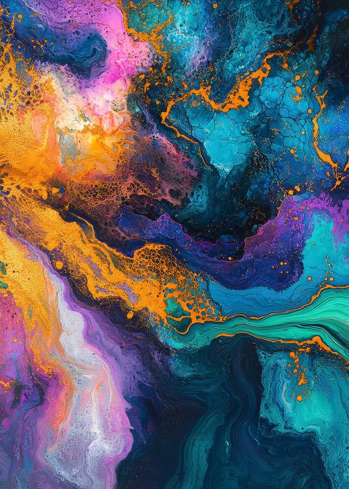 Colorful Abstract Fluid Art