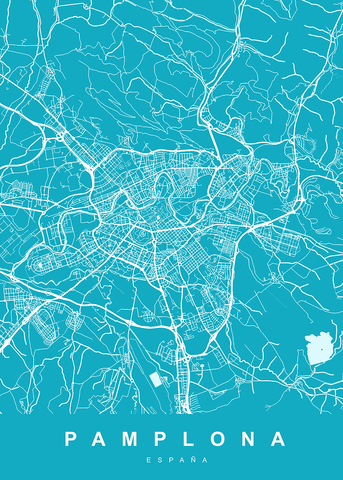 Pamplona, España City Map
