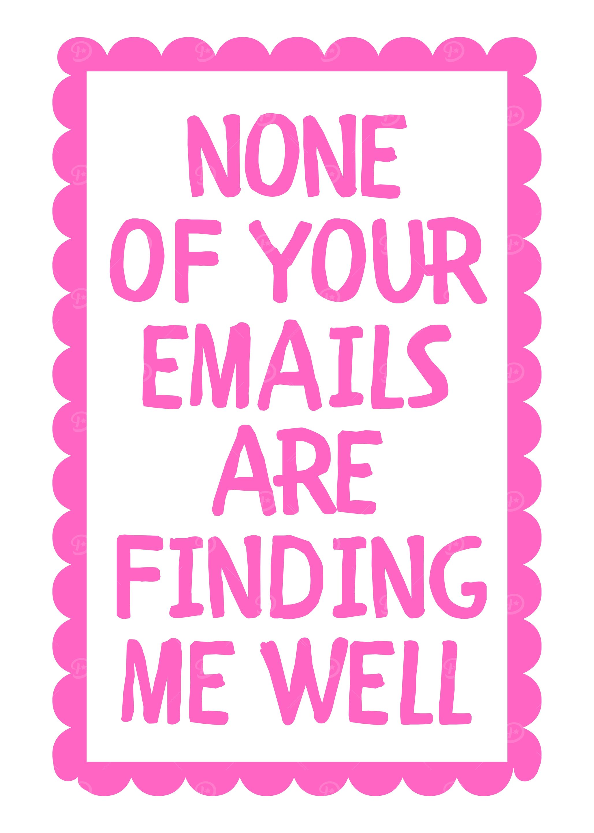 Funny Email Quote Pink