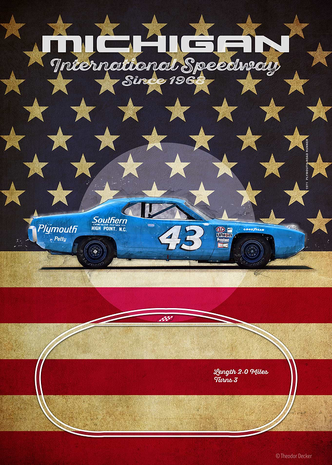Michigan International Speedway Vintage Racing Poster
