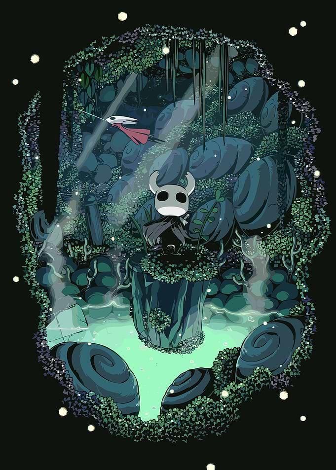 Hollow Knight scene with Hornet