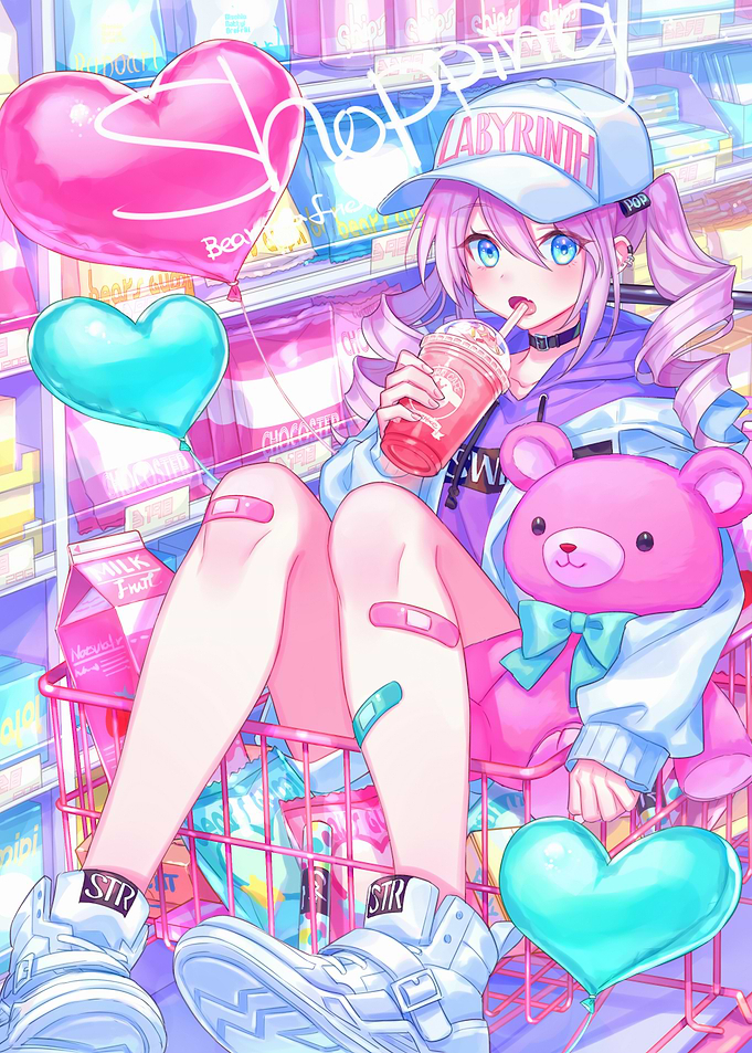 Anime Girl Shopping Cart