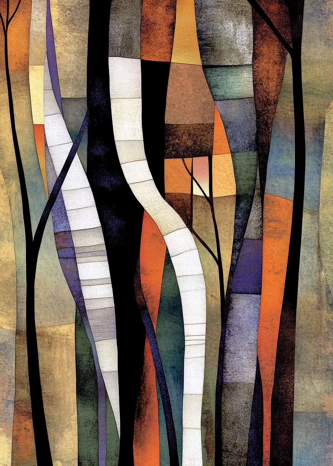 Abstract Forest Painting