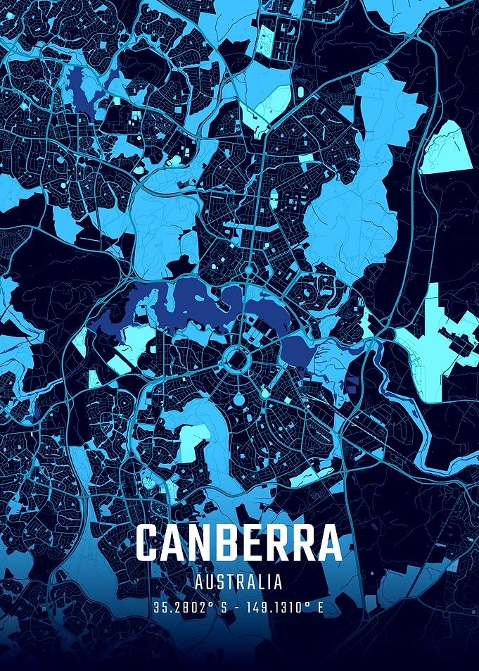 Canberra Midnight City Map