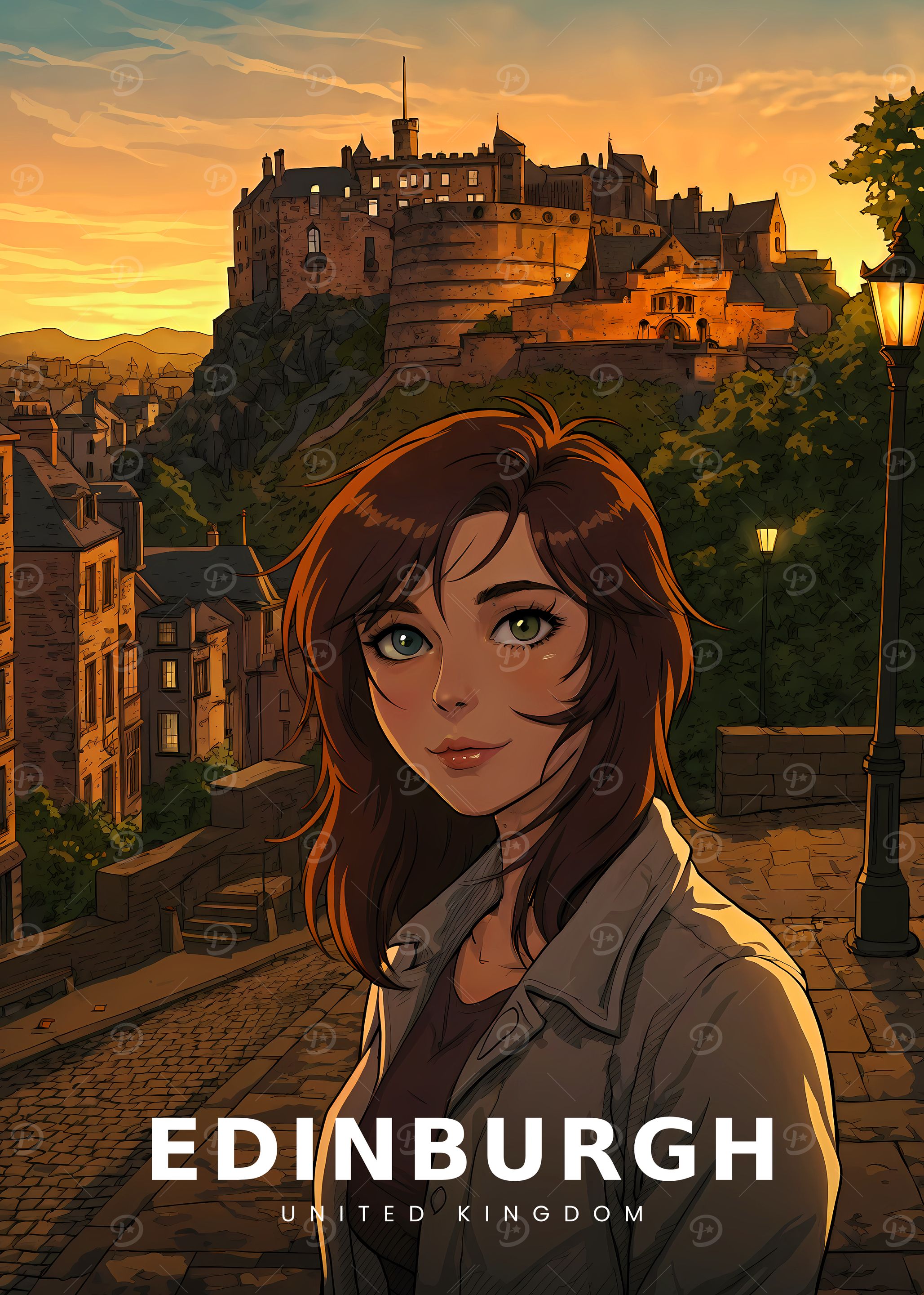The Highland Fortress in Fading Light
