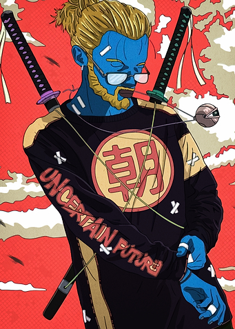 Blue-skinned Samurai with Uncertain Future