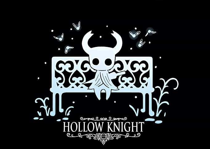 Hollow Knight on Bench Silhouette