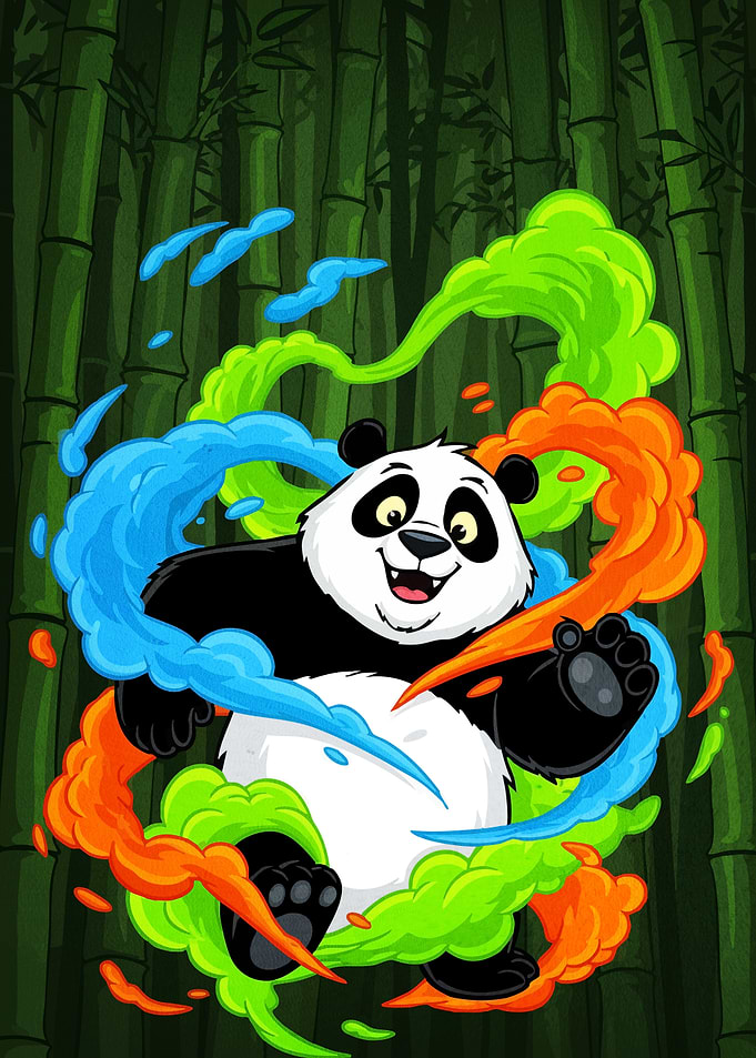 Panda Colorful Smoke