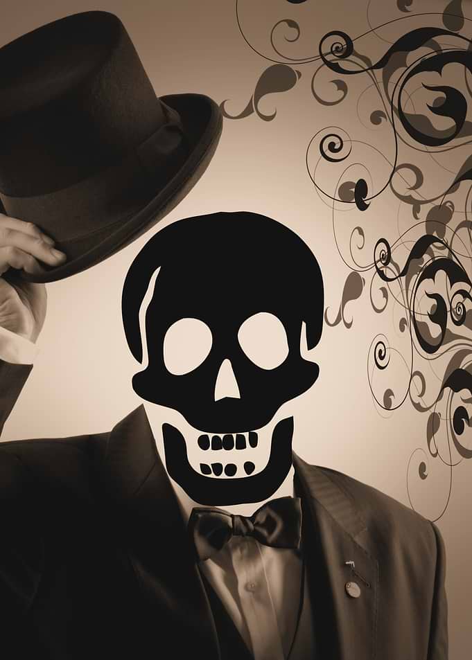 Skull in Suit with Top Hat