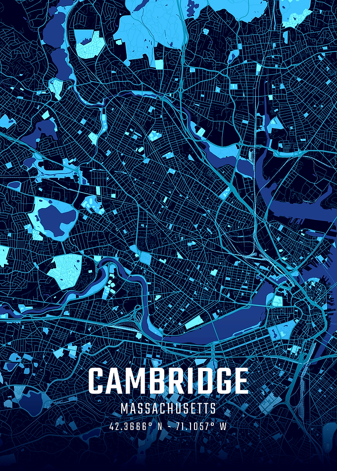 Cambridge Midnight City Map