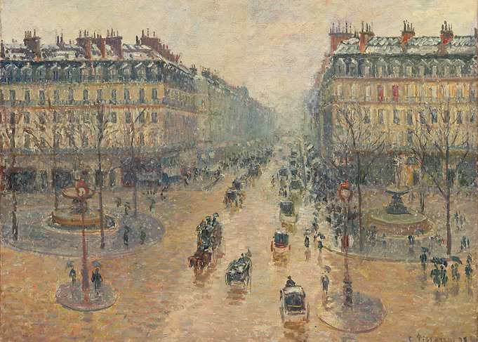 Paris Street Scene by Camille Pissarro
