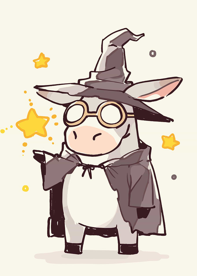Wizard Donkey with Stars