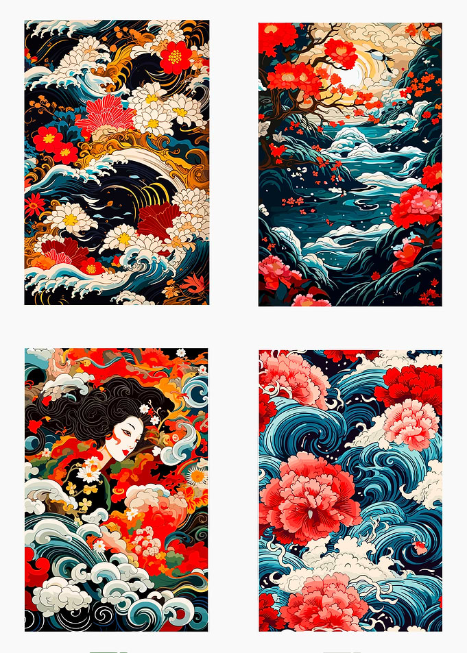 Four Japanese-inspired Artworks