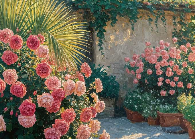 Rose Garden Painting