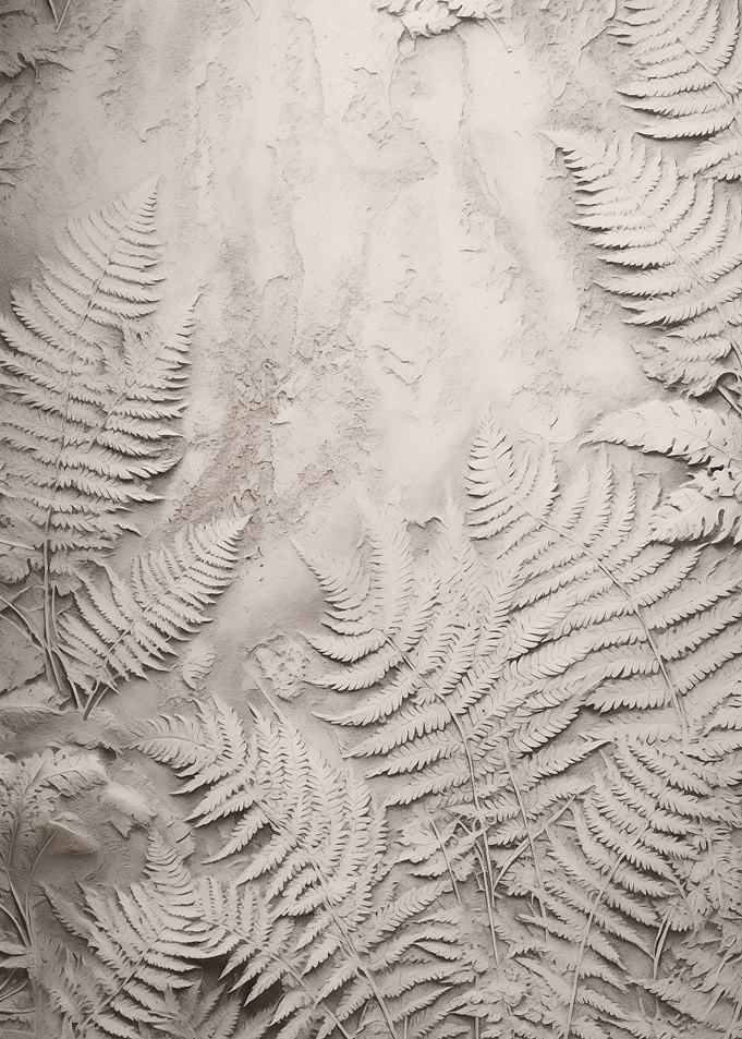 Beige Ferns on Texture