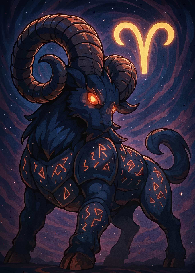Aries Zodiac Sign Fantasy Creature