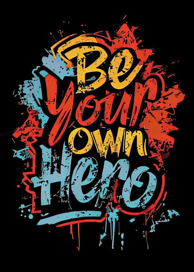 Be Your Own Hero Graffiti Art