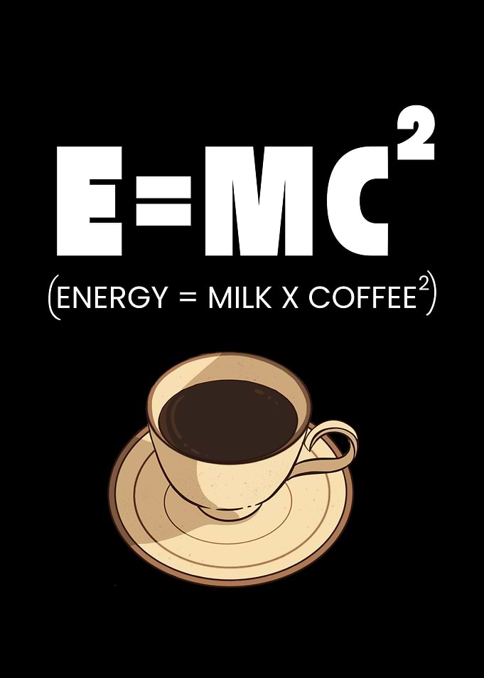 Energy equals Milk Coffee Squared