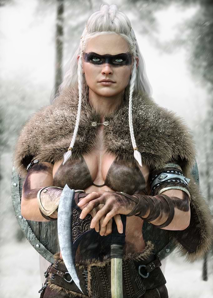 Viking Warrior Woman with Axe