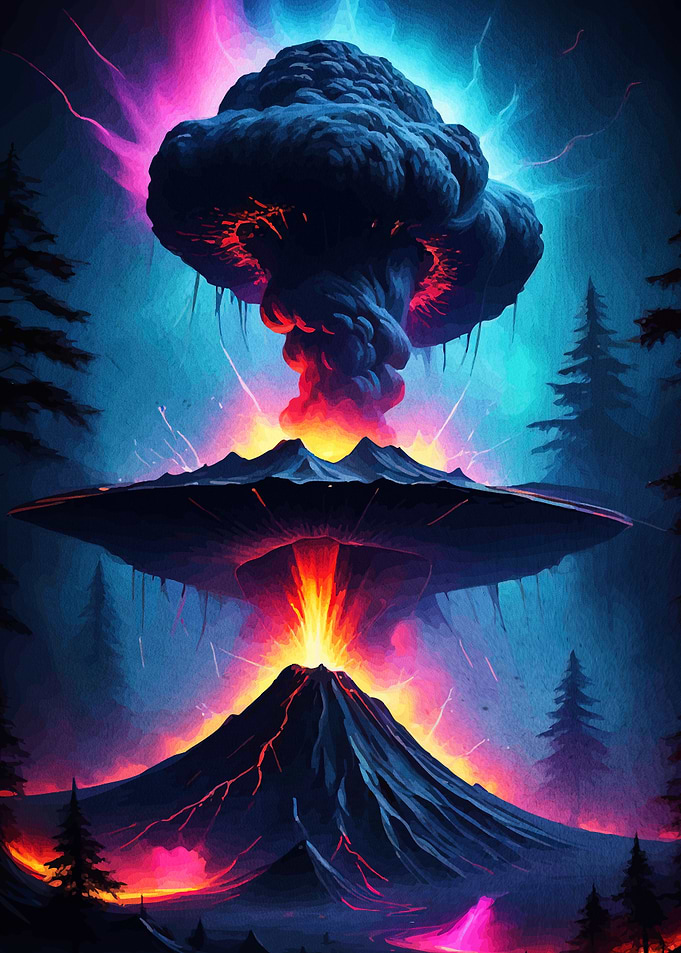 Volcanic Eruption Mushroom Cloud