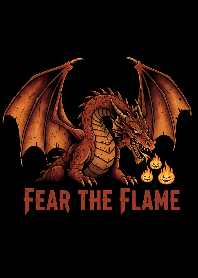 Vintage Grunge Dragon Halloween Art