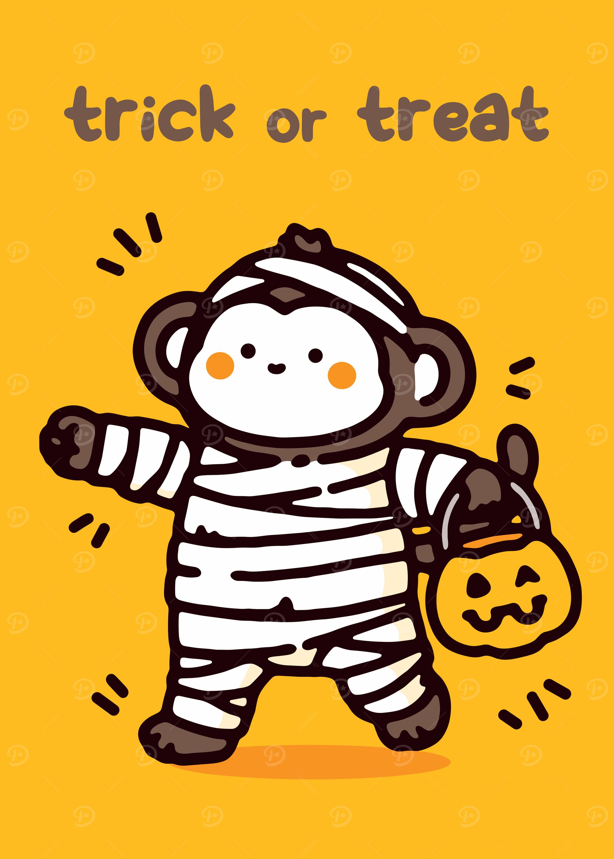 Monkey Mummy Trick or Treat