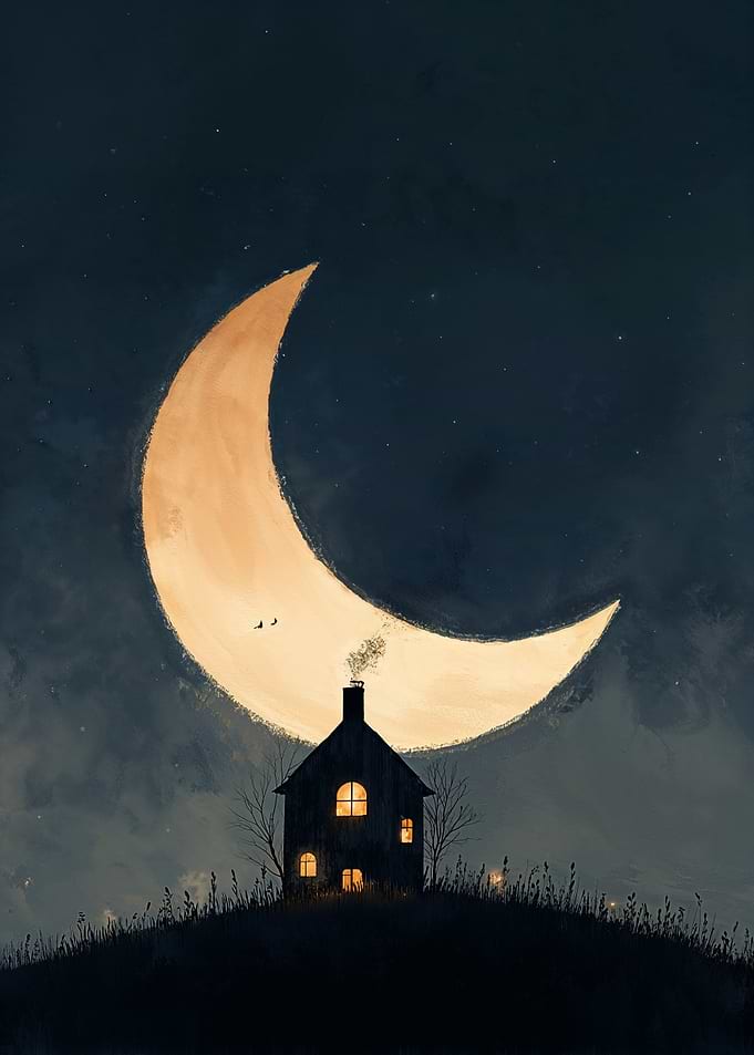 House under the moon