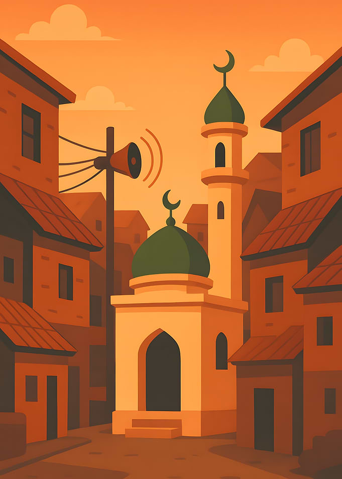 Mosque in a Middle Eastern Town