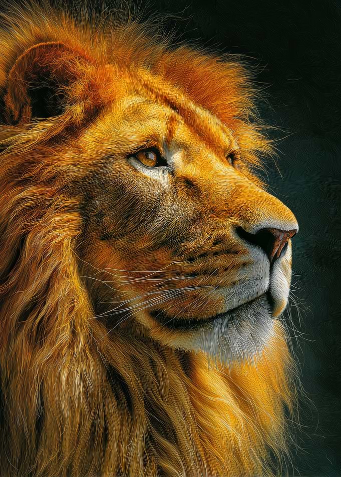 Majestic Lion Portrait