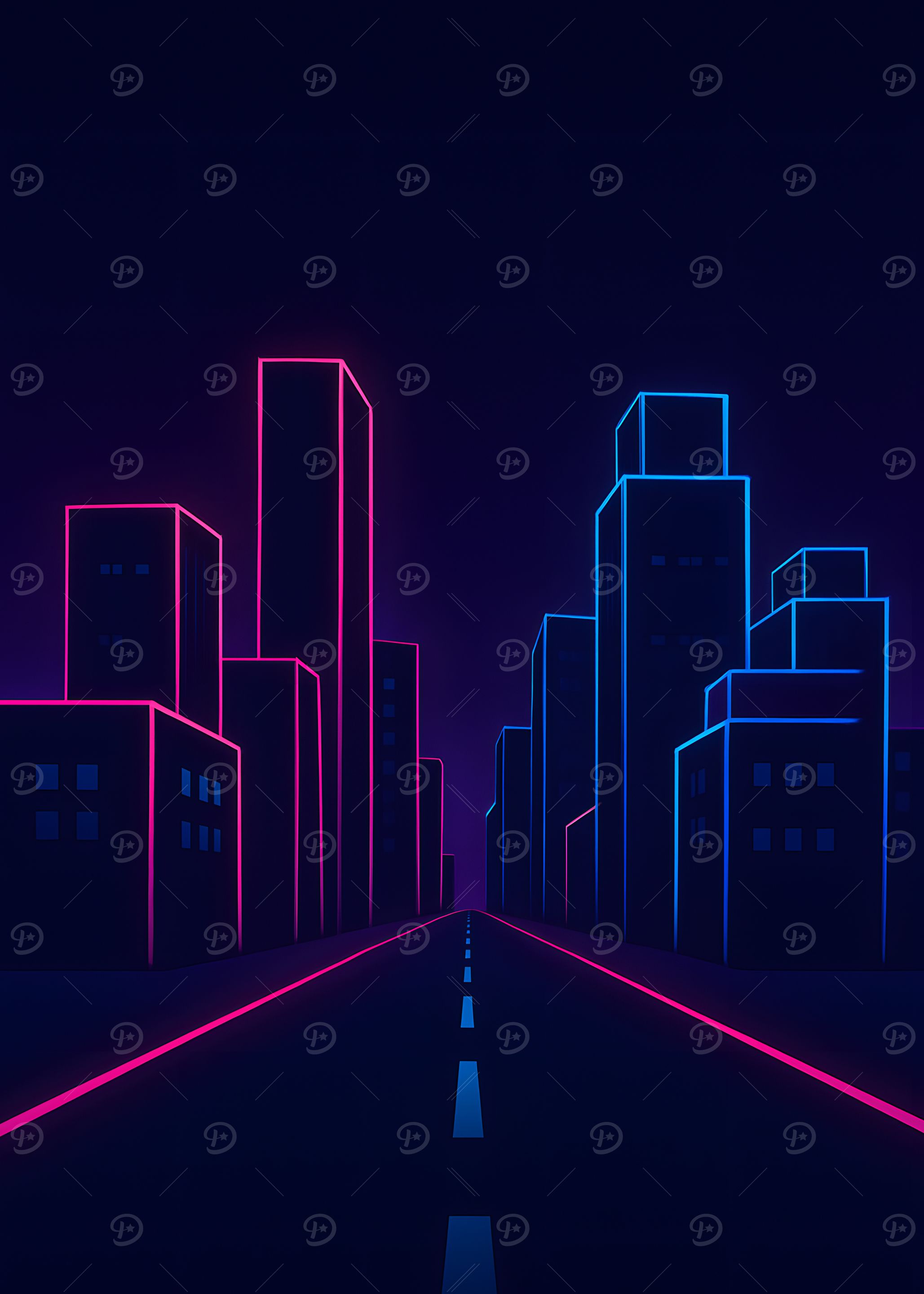 Neon Cityscape at Night