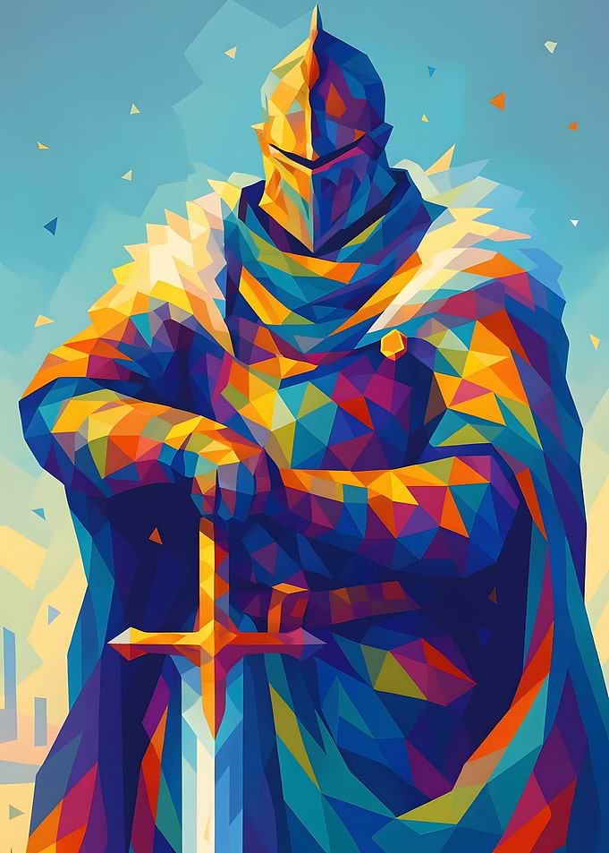 WPAP Knight Digital Art