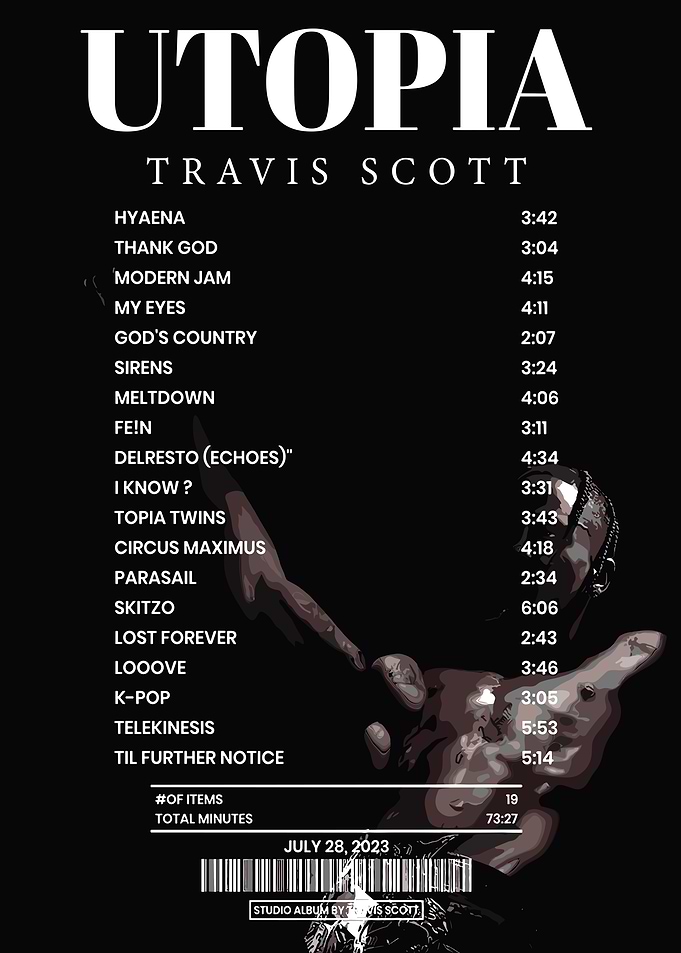 Travis Scott Utopia Album Tracklist