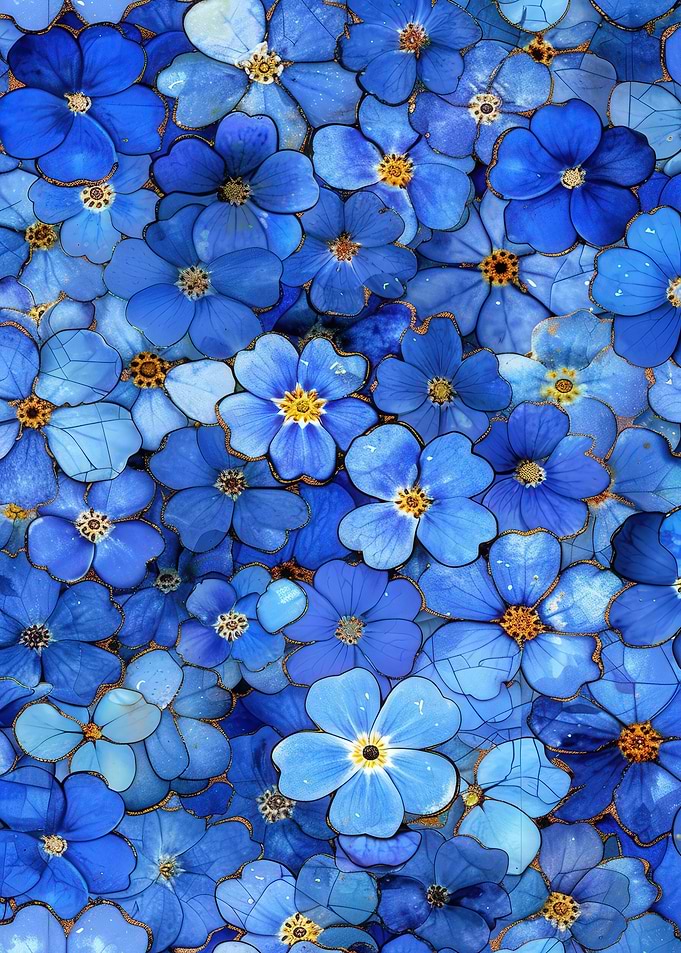 Blue Flowers Pattern
