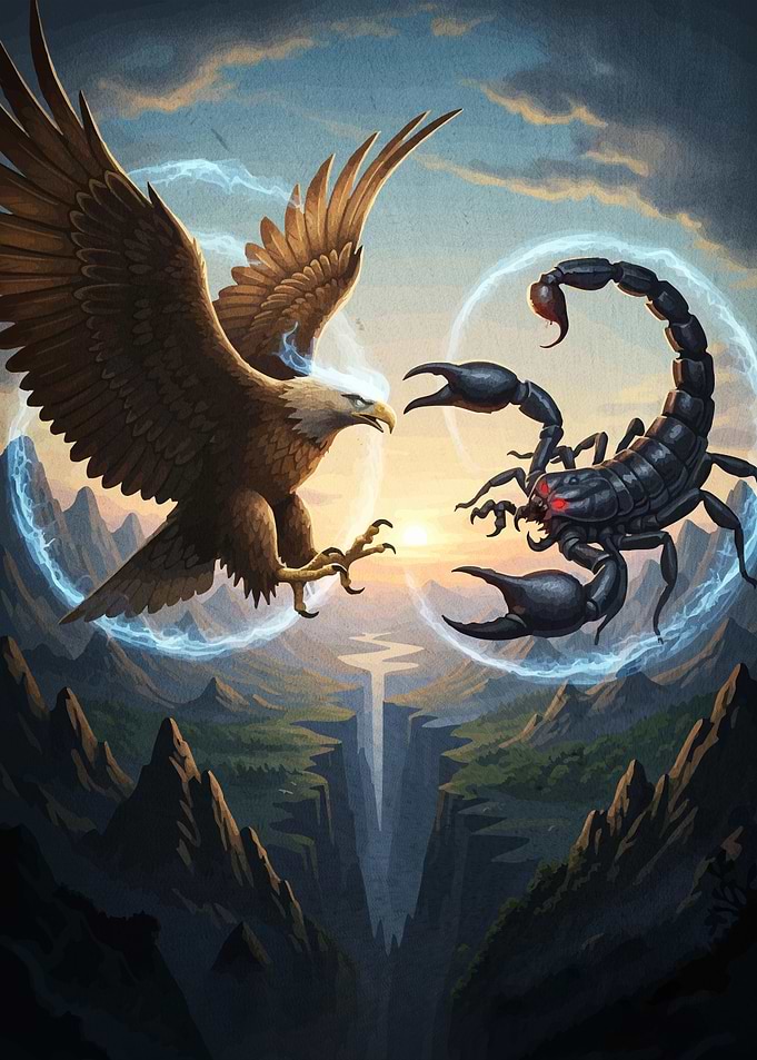 Eagle Scorpion Fantasy Landscape