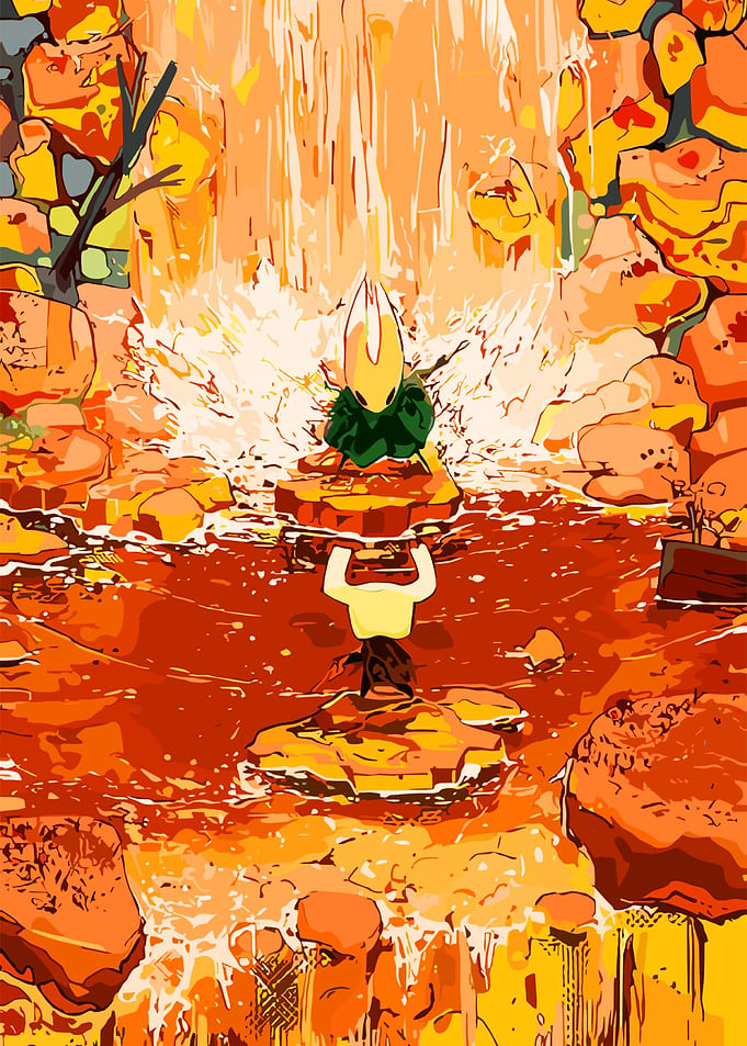 Hollow Knight Waterfall Scene