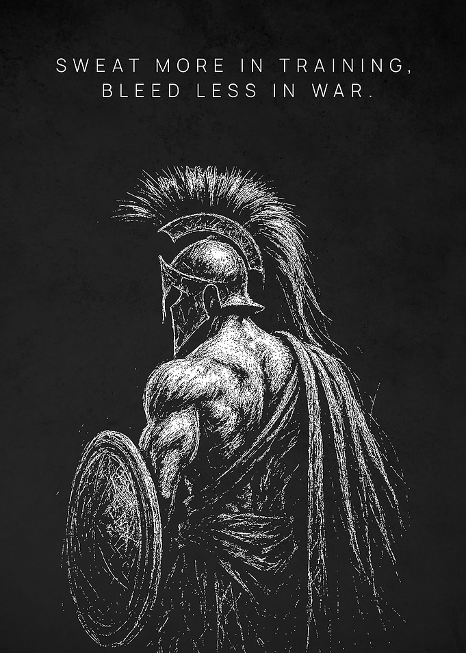 Spartan Warrior Training Motivation Art i