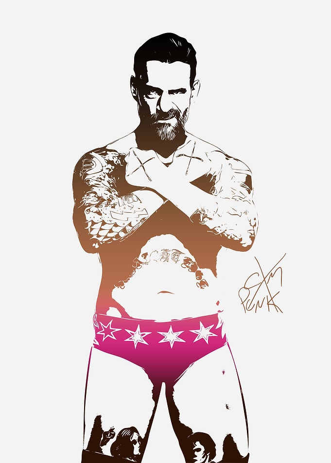 CM Punk Illustration